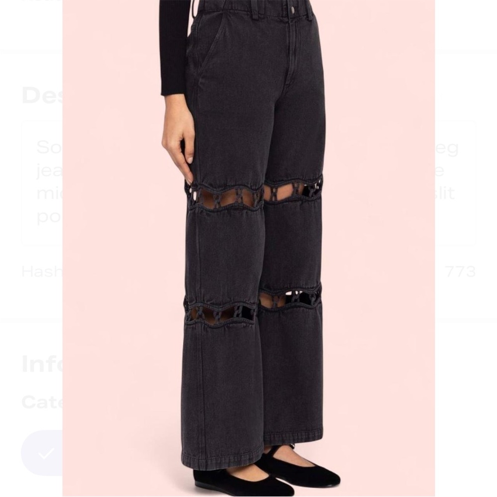Sea New York Luz High Waisted Cut Out Jeans- size 8